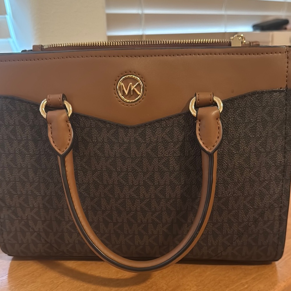 Michael Kors Brown and Black Satchel